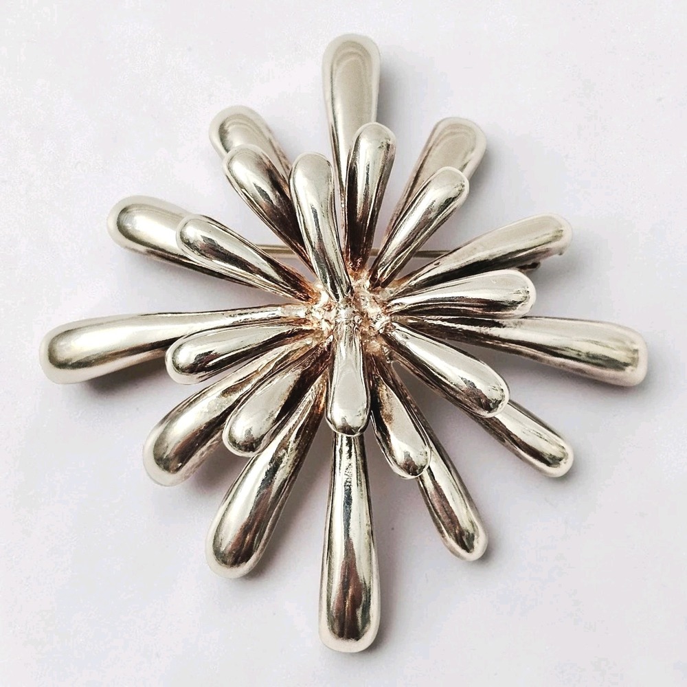 Vtg MFA Museum of Fine Arts 925 Sterling Silver Firework Starburst Brooch Boston